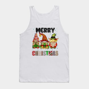 Merry Christmas Gnome Family Funny Xmas Tree Women Men Kids Tank Top